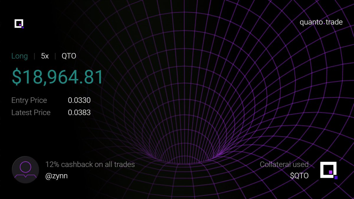 longing $qto on <a href="/quanto/">Quanto</a> with $qto as collateral

quantoception