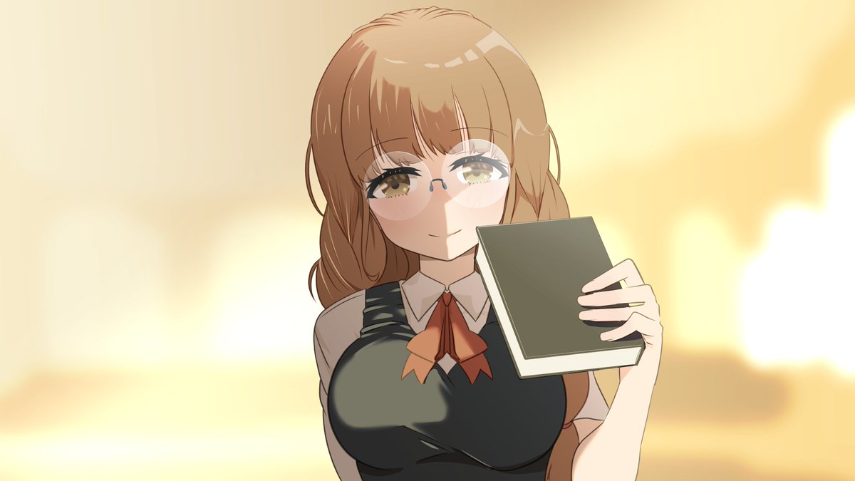 落書きです。

みつあみ＋まるメガネ＝最強。