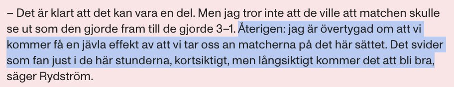 Det finns många citat som har åldrats sådär. Oroväckande att retoriken nu snarare är att köpa sig ursäkter på förhand.

Det rimmar ej med "långsiktigt kommer det bli bra", "fuck it" eller "diktera villkoren". Eller min favorit "gå mot strupen". Århundradets falska marknadsföring.