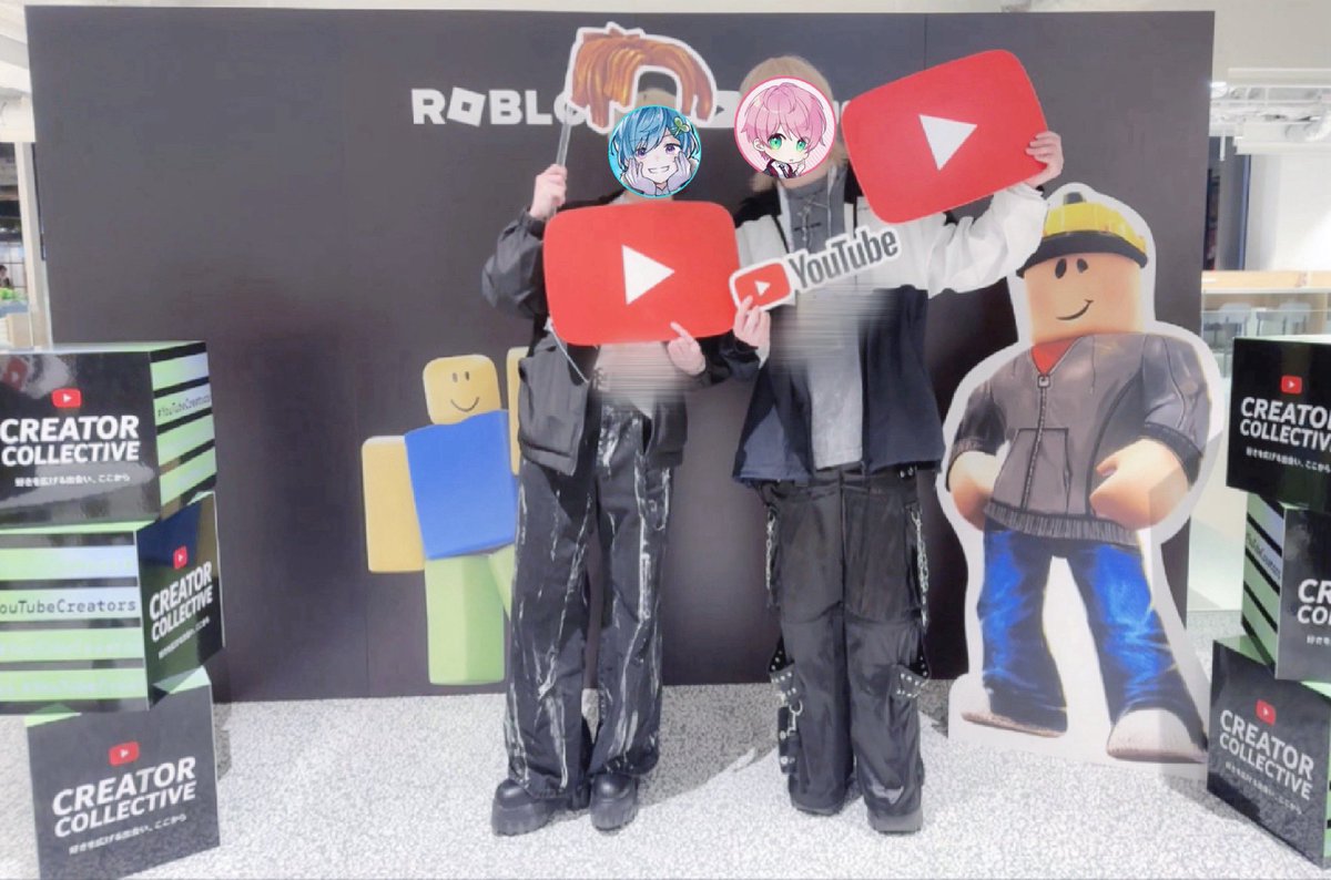 YouTube＆ロブロックスさんに招待頂いてTGS前夜祭に参加したよ！✨

まひてるで写真も撮れて楽しかった🩵💖

みんなにお土産だよ〜！(っ⸝⸝･-･)⊃✨