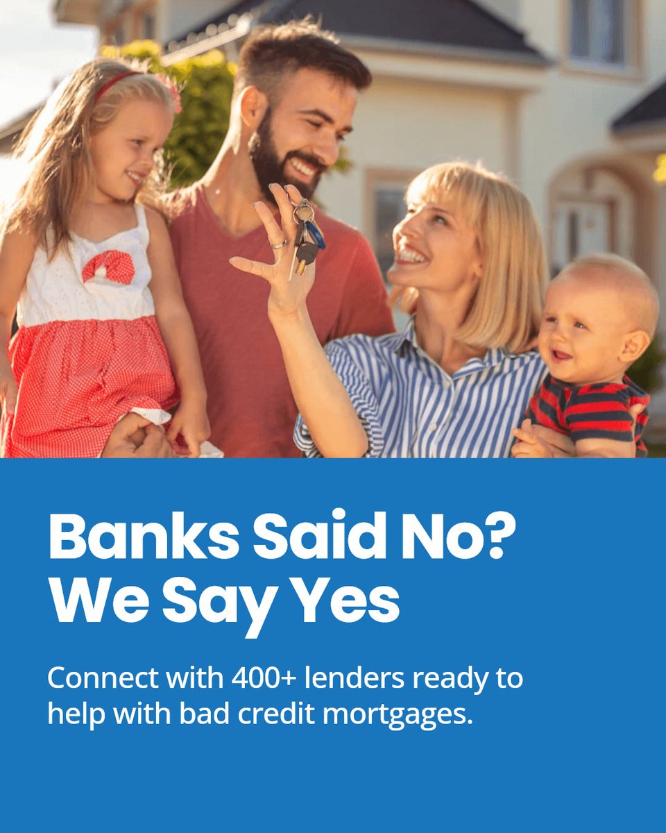 call_andre's tweet image. Thinking you can't get a mortgage with bad credit? Think again. 

Call Andre connects you with over 400 private lenders who specialize in unique financial situations. 

When banks say no, we say yes. 

#CallAndre #MortgageHelp