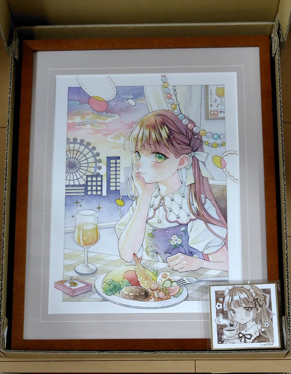 いちにほさん（<a href="/ichiniho_run/">いちにほ🌷</a>）の「また行こうね」をお迎え

らしさが溢れるモーニングの朝も、水槽前の清涼感ある昼も、星の綺麗さとちょっと大人な雰囲気も感じる夜も、どの時間帯も良くて迷ったけれど…
表情が好きで、ゆびわのお話も聞けた夕方を選ばせてもらいました🌅

ドローイングも可愛い☕