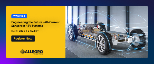 allegromicro's tweet image. 48V systems bring new design challenges. Join Allegro MicroSystems + EE World Online on Oct 9, 2 PM ET to learn how advanced current sensing tackles isolation, thermal mgmt, and efficiency.

🔗 hubs.ly/Q03KM2m00

#AutomotiveEngineering #48V #PowerElectronics #EVEngineering