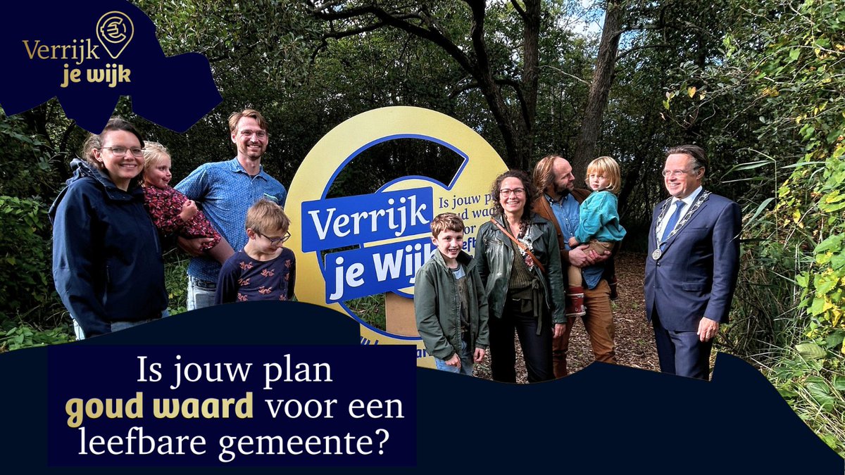 💡Zestien gouden plannen wonnen vorig jaar met Verrijk je Wijk een leefbaarheidscheque. Vandaag is een nieuwe ronde gestart.🎉 Heb jij een idee voor jouw wijk? Doe mee aan Verrijk je Wijk. 💪

Kijk voor meer info op leefbaarzwartewaterland.nl. 💙