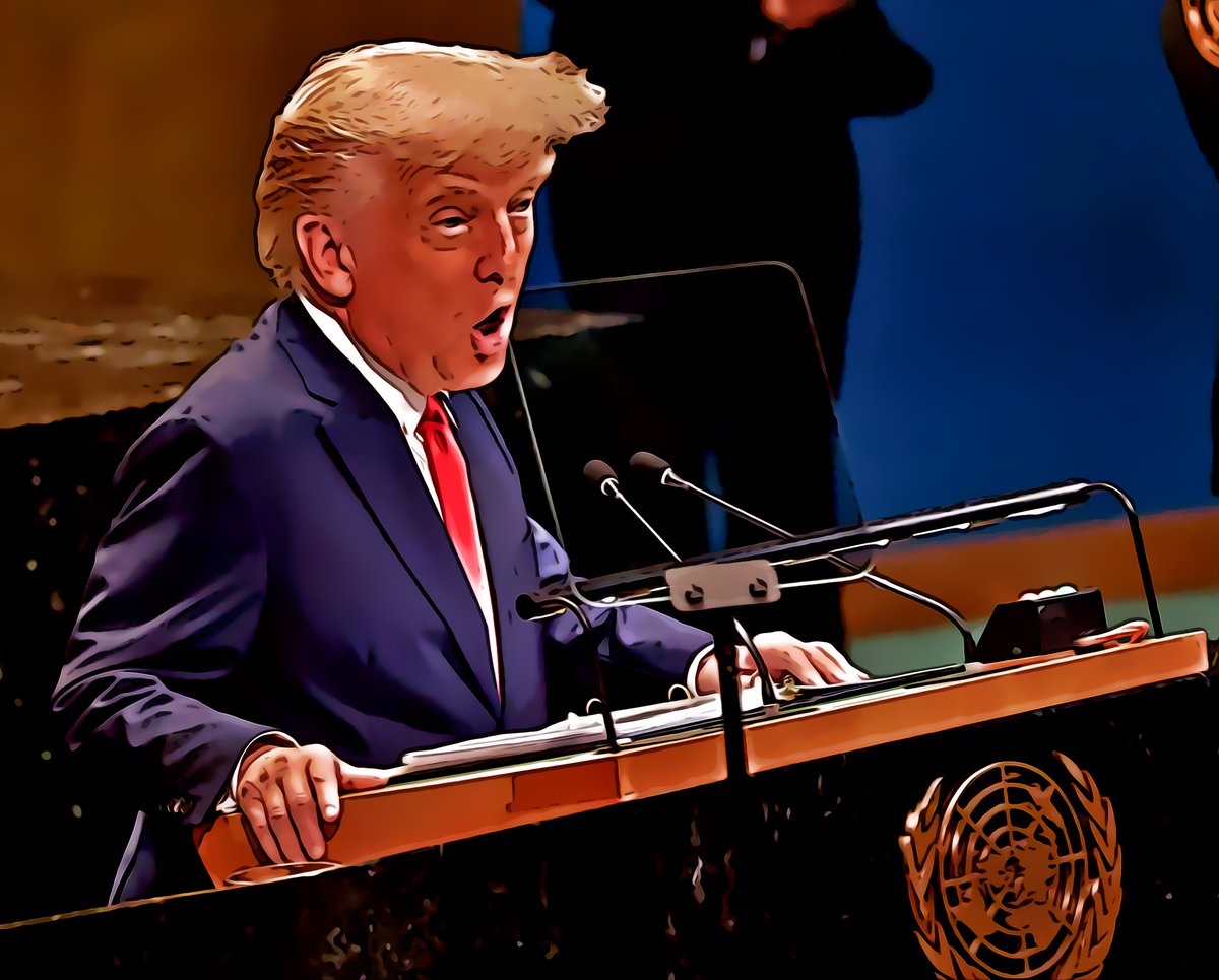 ungemeve's tweet image. Bitte keine Anfragen mehr, ob ich Trumps Rede gesehen habe.
Ich kann es nicht.

Wenn ich nochmal sehe, dass ein Staatsmann vor den versammelten Staatsvertretern der Welt eine Stunde lang ohne Skript faselt und Sätze sagt wie „Ich bin gut darin“, muss ich kotzen bis zur…