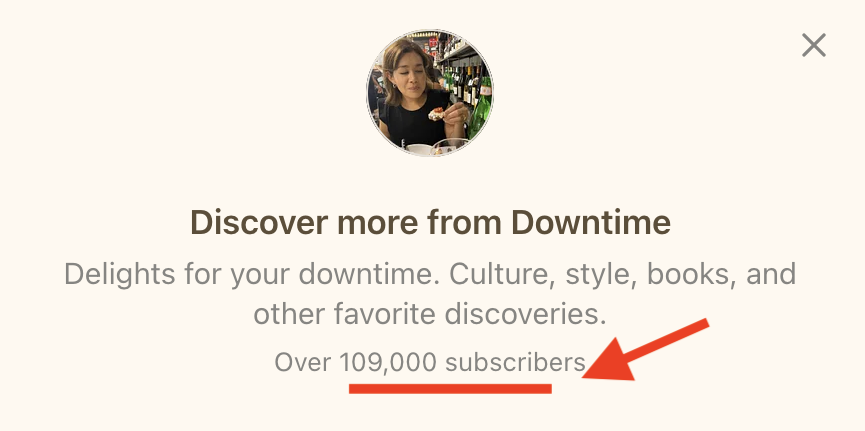 Culture newsletter with 100k+ readers 

Monetized with paid subs + selective brand sponsors

Unique edge: thoughtful curation that feels like a friend’s recs

downtime.substack.com