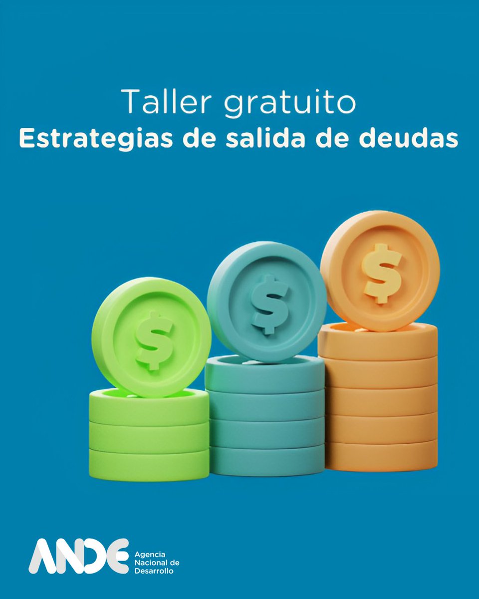 Si tenes una pequeña empresa o emprendimiento, te invitamos a participar de un taller que pueda ayudarte a planificar una estrategia para salir de deudas!!📈

Inscríbete en el siguiente formulario y realiza el taller a tu ritmo:
uruguayemprendedor.uy/curso/taller-d…