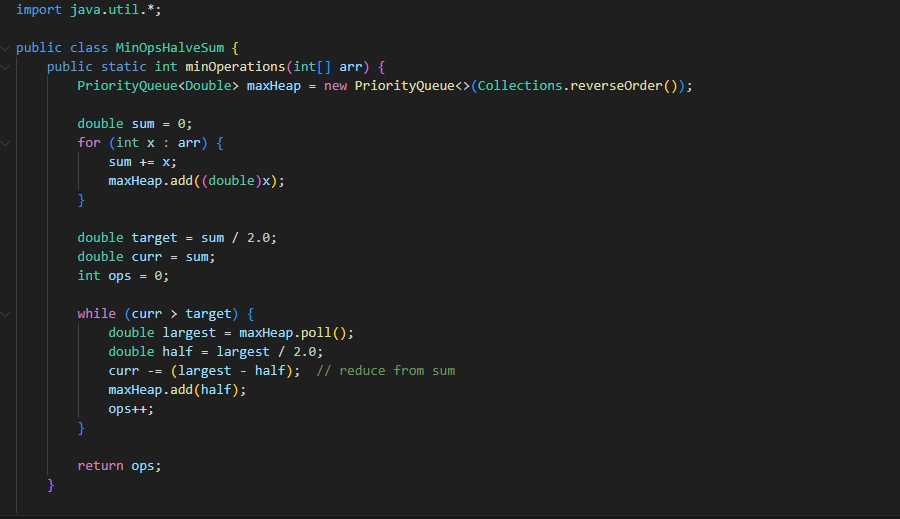sauravsmehta143's tweet image. Day 54 of my #DSAJourney ✅ Today I tackled Heap & Priority Queue problems:
K’th Largest Element in a Stream
Minimum Time to Fill N Slots
Path with Minimum Effort
Minimum Operations to Halve Array Sum
Merge K Sorted Linked Lists 🚀
@ApnacollegeX @ShradhaKhapra_