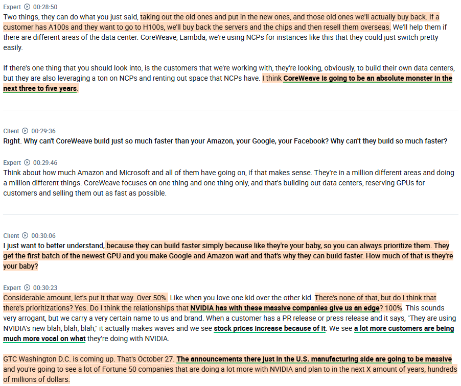RihardJarc's tweet image. A very insightful interview with an $NVDA employee (also a former $GOOGL employee) on the $NVDA/ASIC topic:

1. He doesn't think the split between $NVDA and ASICs in the next 5 years will be 50/50, but more like 80/20 or 70/30 in favor of $NVDA. He does think that $GOOGL TPUs…