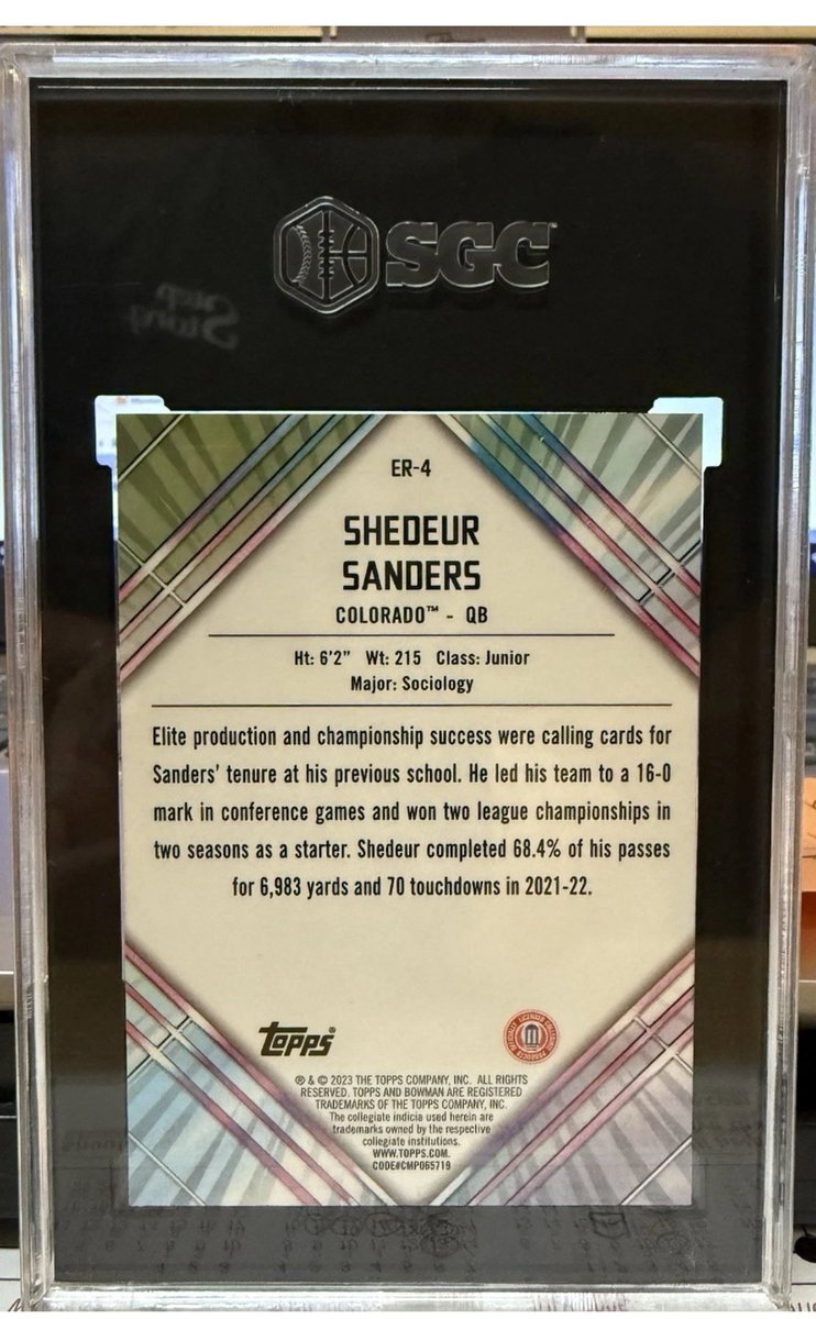 BIGBetts1999's tweet image. 🚨SHEDEUR SANDERS FANS🚨 #ShedeurSanders #Legendary #ColoradoBuffalos #ClevelandBrowns 

2023 Bowman U Chrome Unexpected Delights Early Risers Shedeur Sanders PSA 10 ebay.us/m/Iz6vC9 #eBay via @eBay