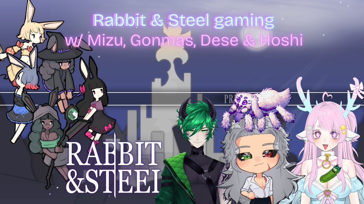 HoshinoLor🦌✨ VGen comms open (@hoshinolor) on Twitter photo Konhoshii!✨
Today I'll be playing some Rabbit & Steel with <a href="/MizuRelictus/">MizuRelictus</a> <a href="/GonmasVT/">Gonmas 🕷 𝕊𝕡𝕚𝕕𝕖𝕣 𝕍𝕥𝕦𝕓𝕖𝕣 🕷</a> <a href="/Deserada_/">Deserada</a> 🩷
This is the first time I'm trying the game as 4 people which will be exciting (and probably chaotic)👀
See you in 2 hours! ~ Konhoshii!✨
Today I'll be playing some Rabbit & Steel with <a href="/MizuRelictus/">MizuRelictus</a> <a href="/GonmasVT/">Gonmas 🕷 𝕊𝕡𝕚𝕕𝕖𝕣 𝕍𝕥𝕦𝕓𝕖𝕣 🕷</a> <a href="/Deserada_/">Deserada</a> 🩷
This is the first time I'm trying the game as 4 people which will be exciting (and probably chaotic)👀
See you in 2 hours! ~