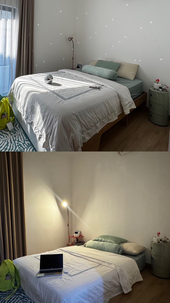 Tadi pagi masih pake dipan, malem ini back to nature, bye2 dipan, i love ngemper😙