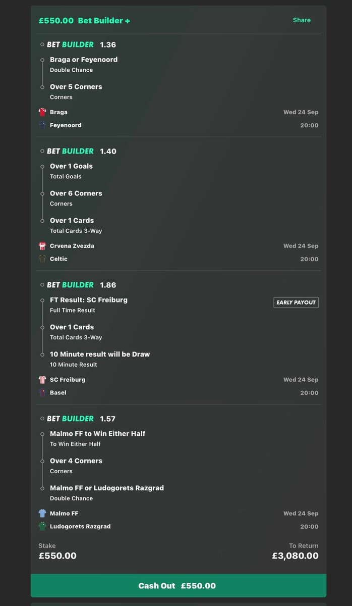 DailyBettingPot's tweet image. EUROPA LEAGUE LONG-SHOT AND BET BUILDERS 💰🤑
IF THIS WINS I WILL GIVE AWAY £500 TO ANYONE WHO SMASH ❤️ AND RETWEET 🤪

BRING IT ON 🤙