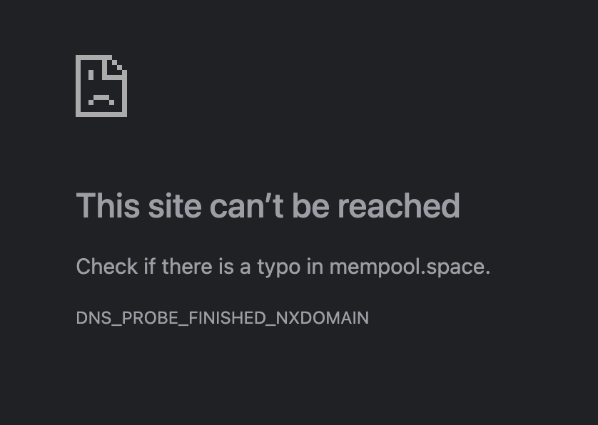 ayebytes's tweet image. Mempool space is down