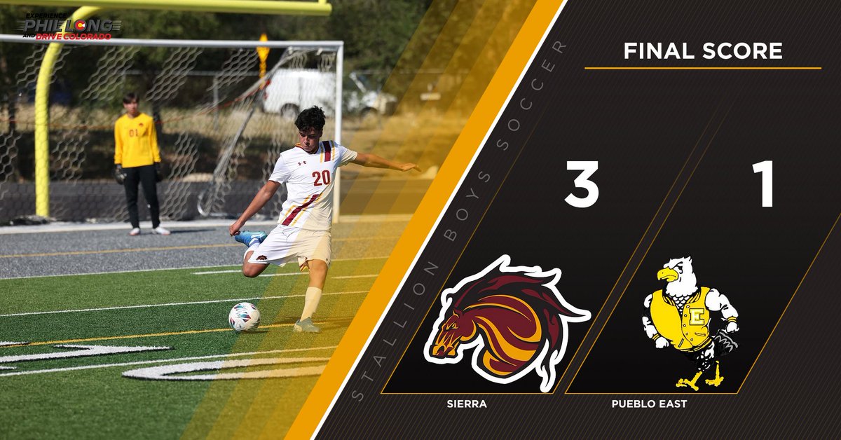 FINAL SCORE: Boys soccer picked up a windy 3-1 victory last night over Pueblo East! The Stallions return tomorrow afternoon at 4 PM to take on Falcon HS! #StallionUp <a href="/coloradopreps/">Colorado Preps</a> <a href="/gazettepreps/">Gazette Preps</a>