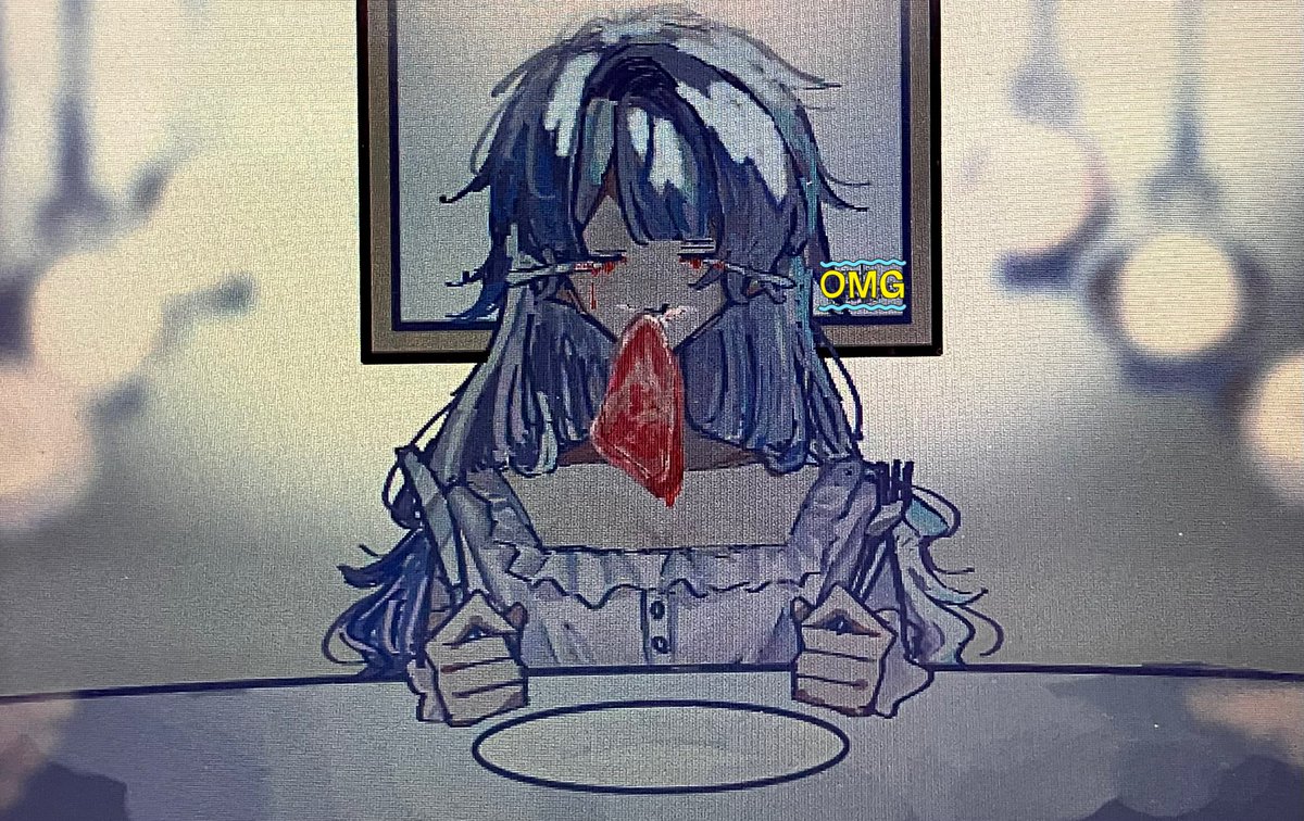 クリスタで3年ほど前に描いた絵
スマホに移せなかったので直撮り