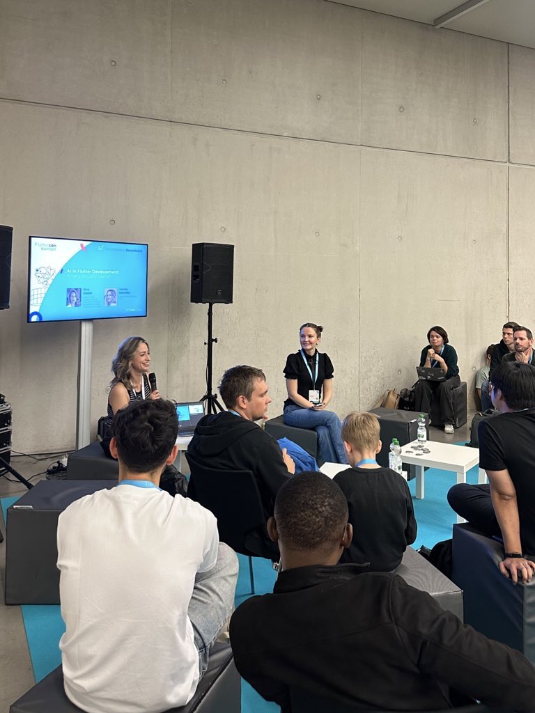 gamzetech's tweet image. Live from Fluttercon Europe! I&apos;m attending the roundtable on &apos;AI in Flutter Development: What is Actually Useful?&apos; and learning from the amazing @esratech and @ivannahere ✨. This is the conversation we all need to have about AI in our daily work.

#FlutterConEU #AI #flutter