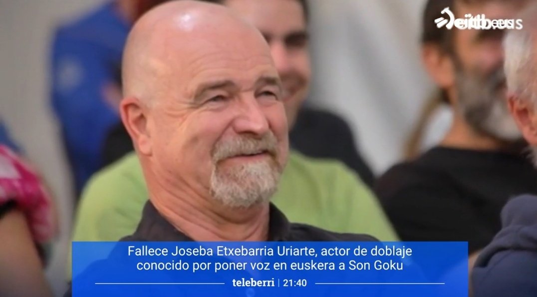 SelectaVision's tweet image. Lamentamos profundamente la noticia del fallecimiento de Joseba Etxebarria Uriarte a sus 69 años, actor de doblaje muy conocido por poner la voz de Son Goku en Dragon Ball en el doblaje en euskera.
Ojalá un dragón pudiera devolvernos a nuestros ídolos como en Dragoi Bola, DEP 🖤