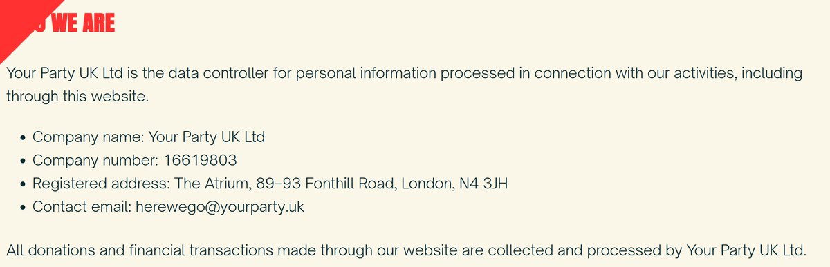 Your Party (launched by Sultana last week) and Your Party (launched by Corbyn today) are two entirely different entities: MOU Operations Ltd and Your Party UK Ltd. Messy. But presumably one will be absorbed into the other?