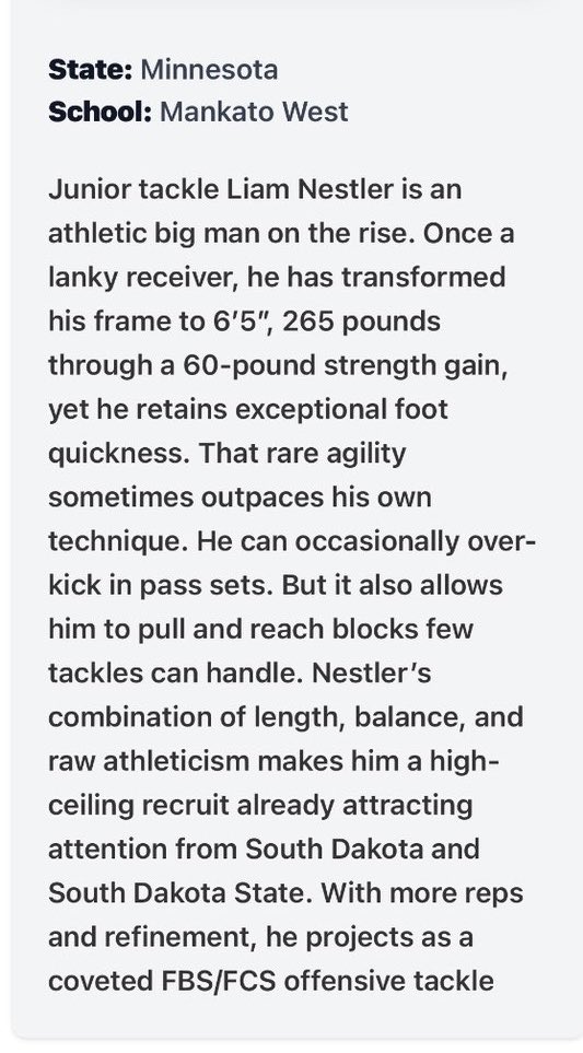 Liam Nessler (@liamnessle76689) on Twitter photo Thank you PrepRedzone for the write up!
<a href="/OJW_Scouting/">PrepRedzone Oliver</a> <a href="/PrepRedzoneMN/">Prep Redzone Minnesota</a> <a href="/NWahlScouting/">Nate Wahl</a> <a href="/BookofEllis/">Ellis L. Williams</a> <a href="/mwscarletfb/">MW Scarlet Football</a> Thank you PrepRedzone for the write up!
<a href="/OJW_Scouting/">PrepRedzone Oliver</a> <a href="/PrepRedzoneMN/">Prep Redzone Minnesota</a> <a href="/NWahlScouting/">Nate Wahl</a> <a href="/BookofEllis/">Ellis L. Williams</a> <a href="/mwscarletfb/">MW Scarlet Football</a>
