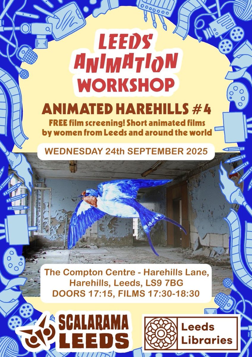 leedsartghosts's tweet photo. Today in Harehills - animation you don’t often get chance to see!  - and cafe will be open before the film show https://t.co/zJjawek45W