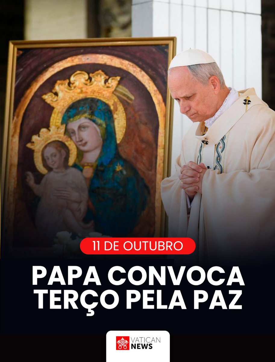 vaticannews_pt's tweet image. Ao final da #AudiênciaGeral, #PapaLeãoXIV anunciou uma iniciativa de oração em 11 de outubro, às 18h locais, na Praça São Pedro.