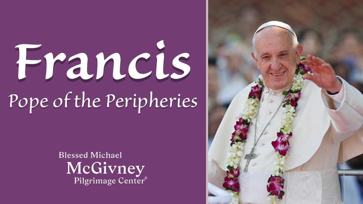In his apostolic journeys, Pope Francis hoped to shed light for the world on the reality of places he visited. Explore Pope Francis’ outreach during his 47 international trips in our temporary exhibit “Francis: Pope of the Peripheries.” Learn more: michaelmcgivneycenter.org/exhibits/franc…