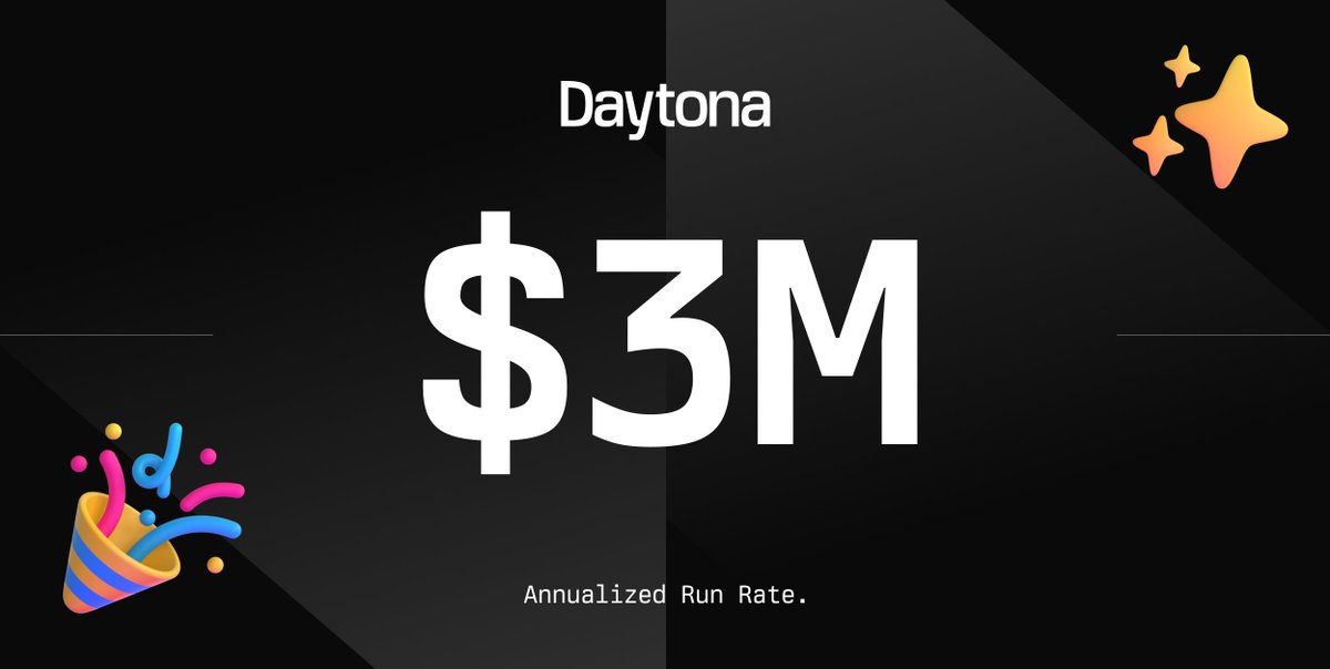 daytonaio's tweet image. We hit $3M ARR.
First $1M took 2 months. Last month alone we added $1M.