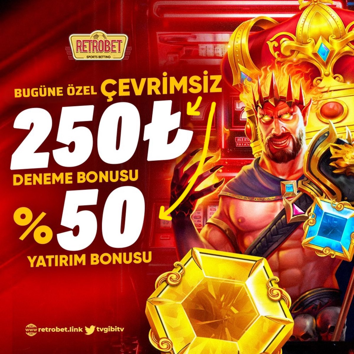 Retrobet’te Bugüne Özel 🔥

✔️250₺ ÇEVRİMSİZ Deneme Bonusu🎁

✔️%50 ÇEVRİMSİZ Yatırım Bonusu ile 
Hafta sonuna Roket gibi Gir 🚀 

Kupon Bozdurma Retrobet’te
Adres:  retrobet.link/?btag=twitter