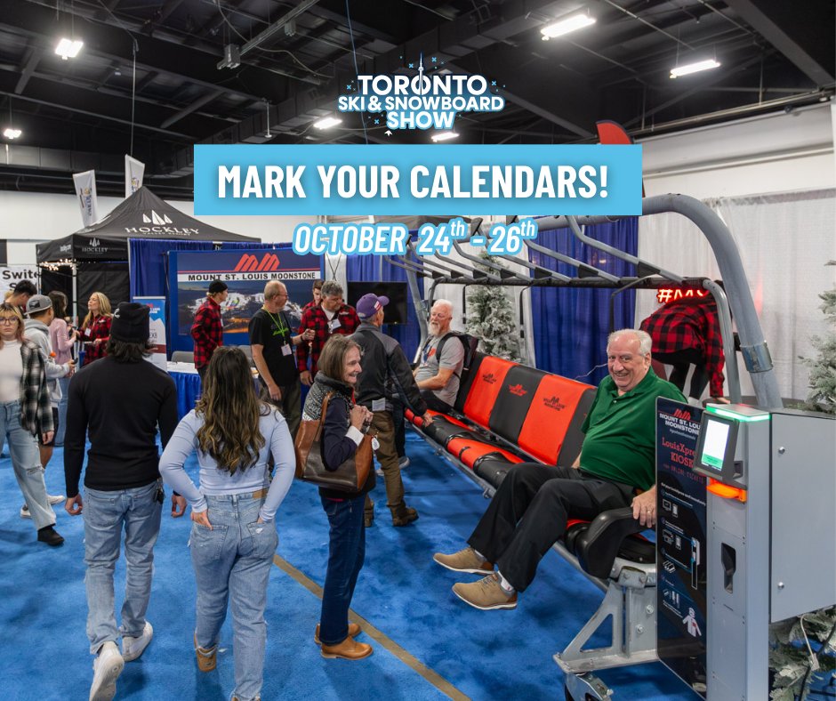 We’re excited to share that we will be at the Toronto Ski + Snowboard Show. Come visit our booth, talk winter plans, and learn about beginner programs and passes. For show info and tickets, visit: torontoskishow.ca
#TorontoSkiShow #GoSkiingGoSnowboarding <a href="/TorontoSkiShow/">Toronto Ski + Snowboard Show</a>