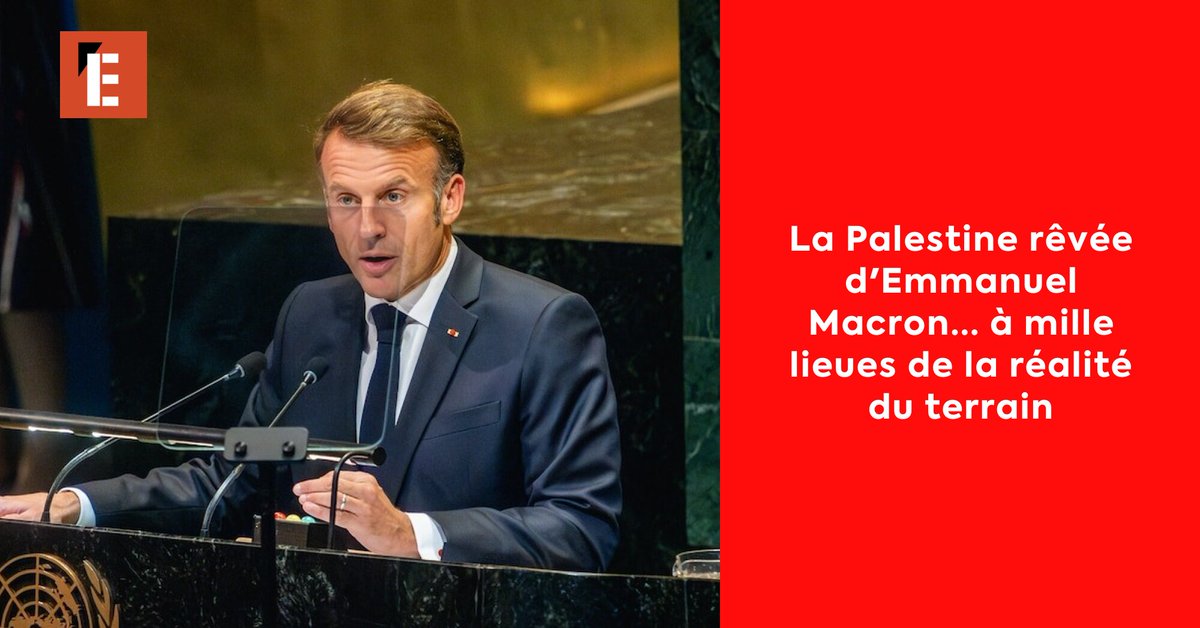 L’Etat qu’a reconnu Emmanuel Macron est imaginaire. Le faire advenir nécessitera des efforts autrement complexes. ➡️ l.lexpress.fr/zKU

✍️ <a href="/lucdebarochez/">Luc de Barochez</a>