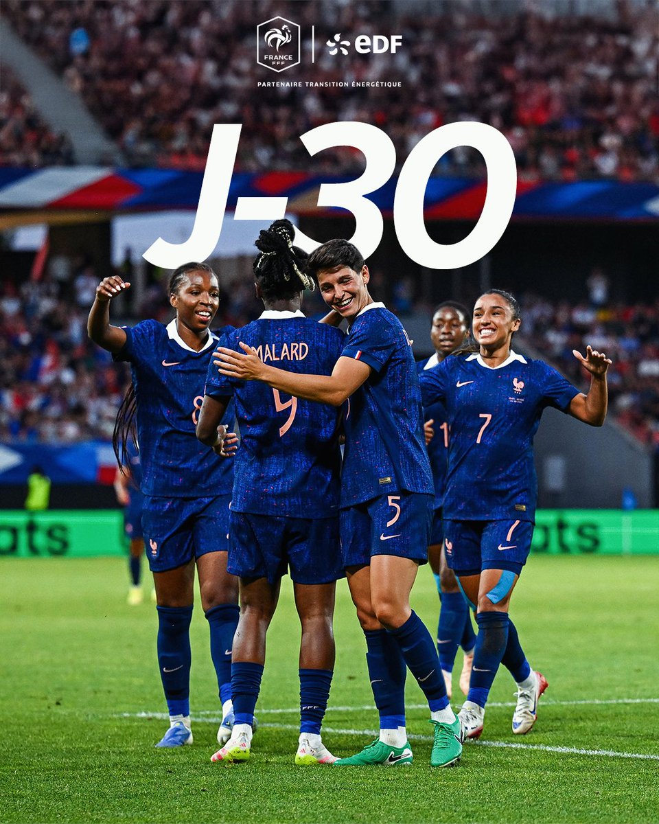 𝐉-𝟑𝟎 ⏳
Le compte à rebours est lancé… Les Bleues s’apprêtent à défier l’Allemagne pour ouvrir le Final Four 💥
#EDFFoot #DLDAvr