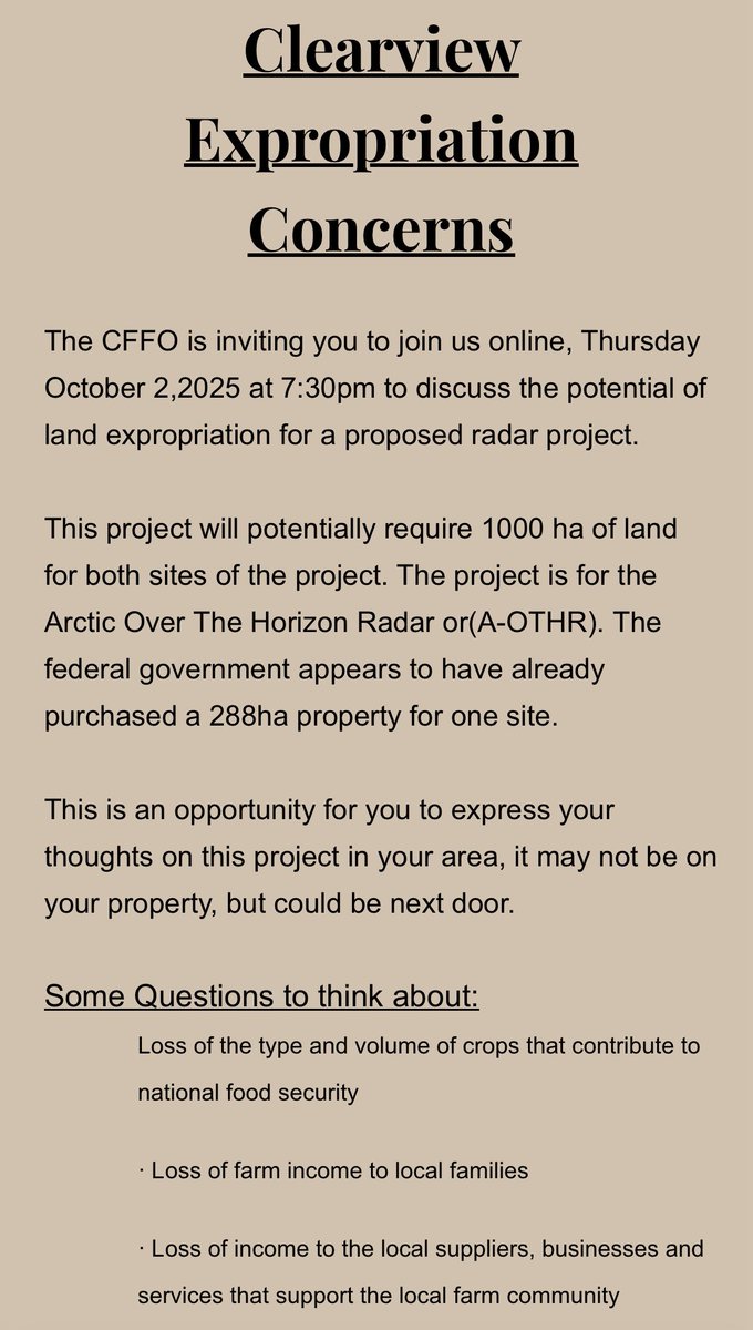 Some stuff being proposed in an area we farm.