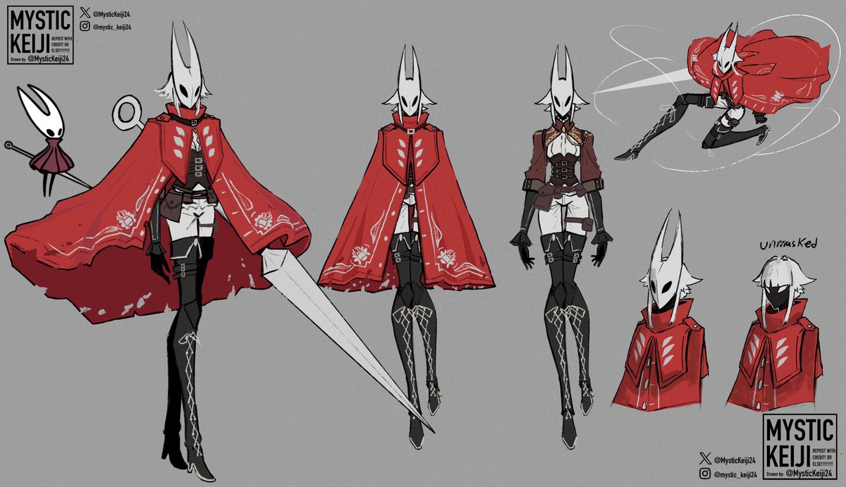 Alright, Here's my Hornet design!!!!

#hollowknight #silksong