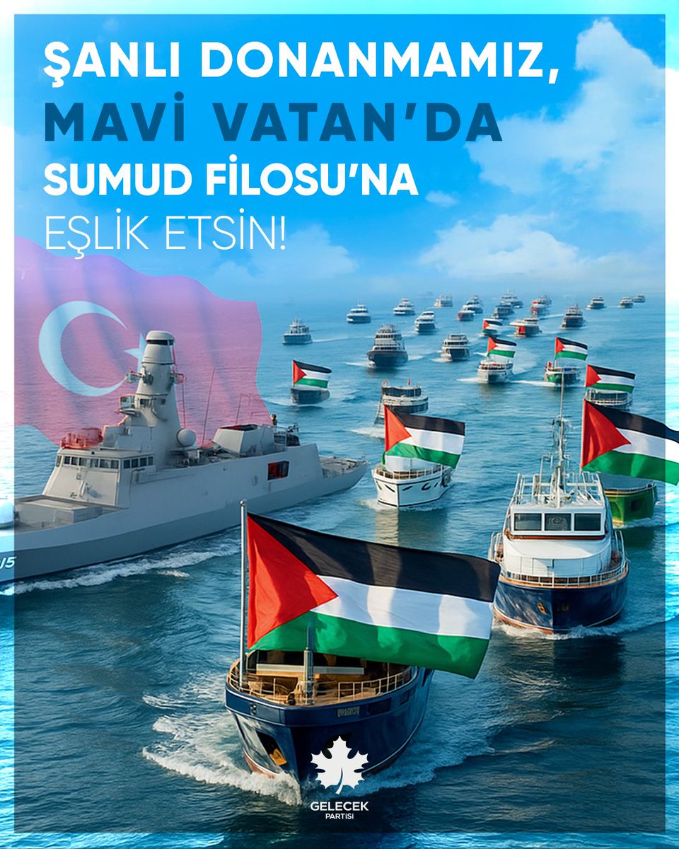 Şanlı donanmamız, Mavi Vatan’da Sumud Filosu’na eşlik etsin!

#SumudFilosu #Gazze