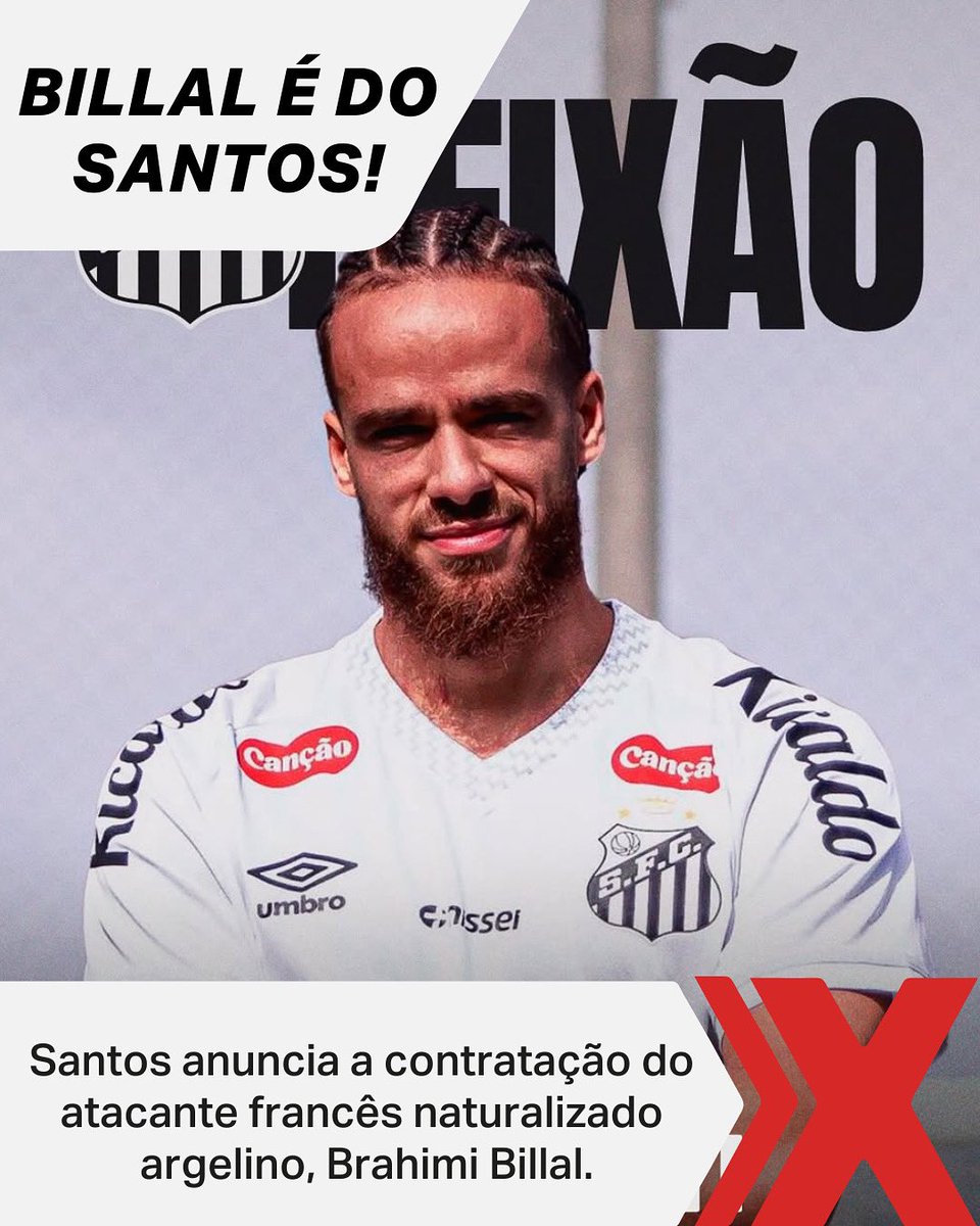 xsportsbrasil's tweet image. O BILLAL CHEGOU! 🔥

O atacante francês naturalizado argelino, Billal Brahimi, assinou contrato com o Peixe até dezembro de 2026! 

E aí torcedor: o Billal vai cravar com a camisa do Santos? 👀

Acerte na ❌!

📸 Reprodução/Santos 

#Xsports #Santos #Brahimi #Billal