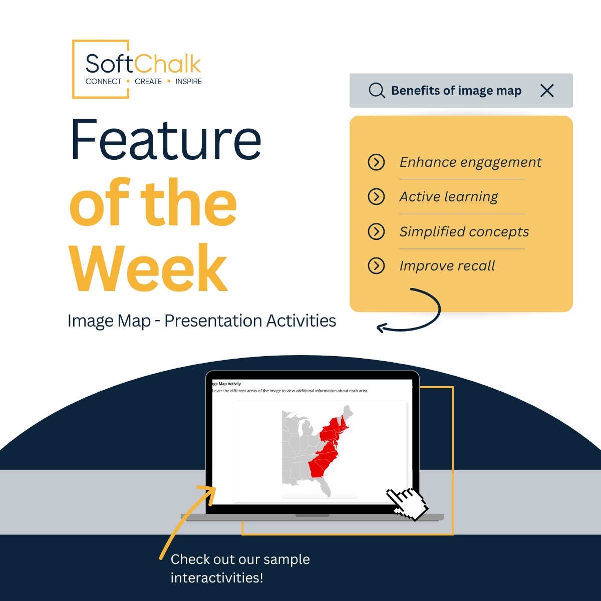 Feature of the Week: Image Maps ✨

Image Maps in SoftChalk let learners explore, discover, and connect with content in a more engaging way, making complex ideas easier to understand and remember.

👉 Explore our sample interactivities here: hubs.ly/Q03KMKqx0