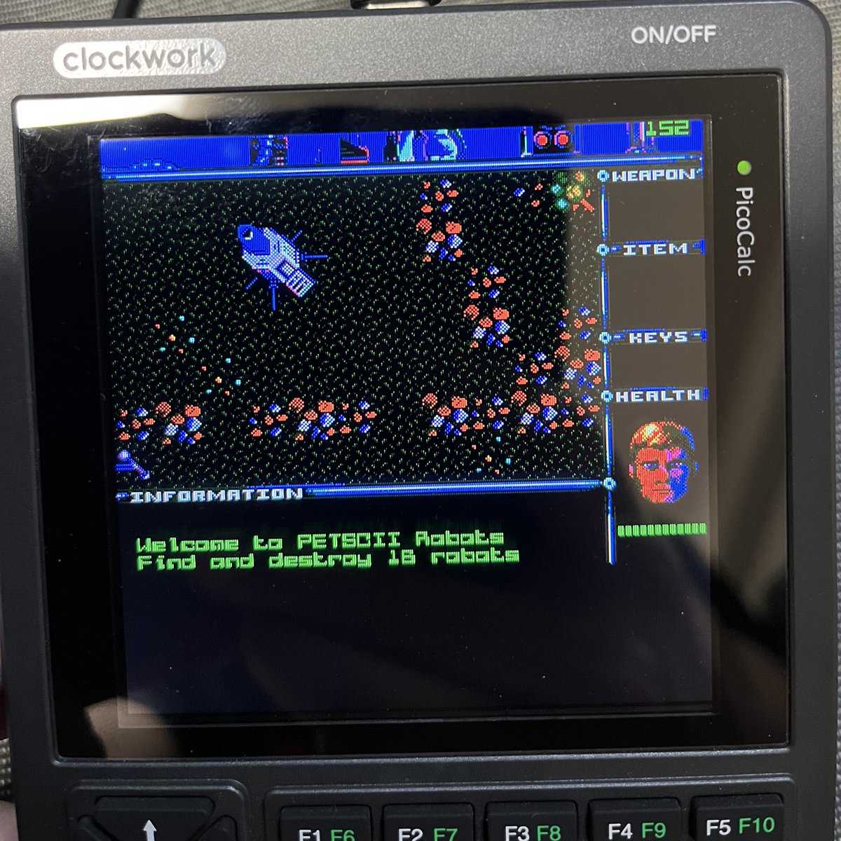 sweacco's tweet image. #petsciirobots on #picocalc