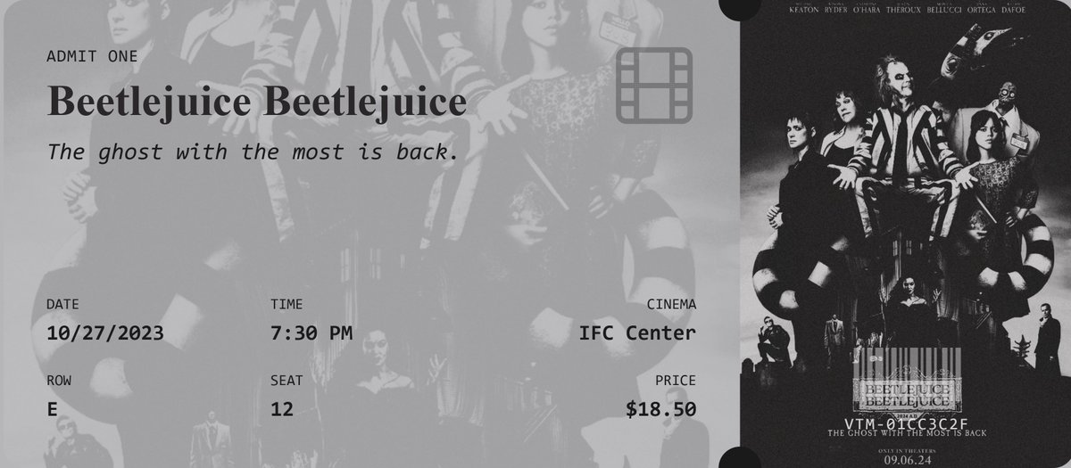 my letterboxd top four as movie tickets ♡