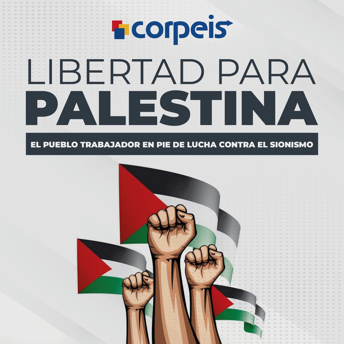 #PalestinaLibre 🇵🇸 El pueblo trabajador se une en pie de lucha contra el sionismo del Estado de Israel, que con su maquinaria criminal de guerra pretende exterminar al pueblo que habita en Gaza. La solidaridad del proletariado no conoce fronteras. ¡Palestina vencerá!