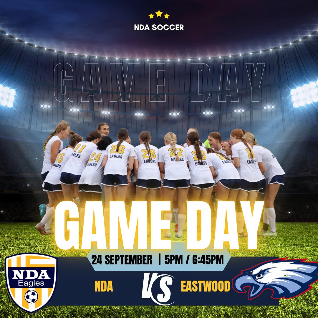NDAsoccer1's tweet photo. ๐จ GAME DAY! ๐จ
๐ Eastwood
โฐ 5pm (Varsity) | 6:45pm (JV)
๐ Eastwood HS
๐๏ธ CASH only at the gate
Letโs gooooo!!!
#EXPECTtheBEST https://t.co/IhsVnSwBGB