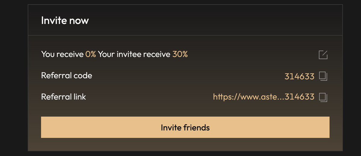 0xwenblock's tweet image. 我把30%的反佣全部返给大家  可以帮助大家减少点成本

asterdex.com/en/referral/31…
