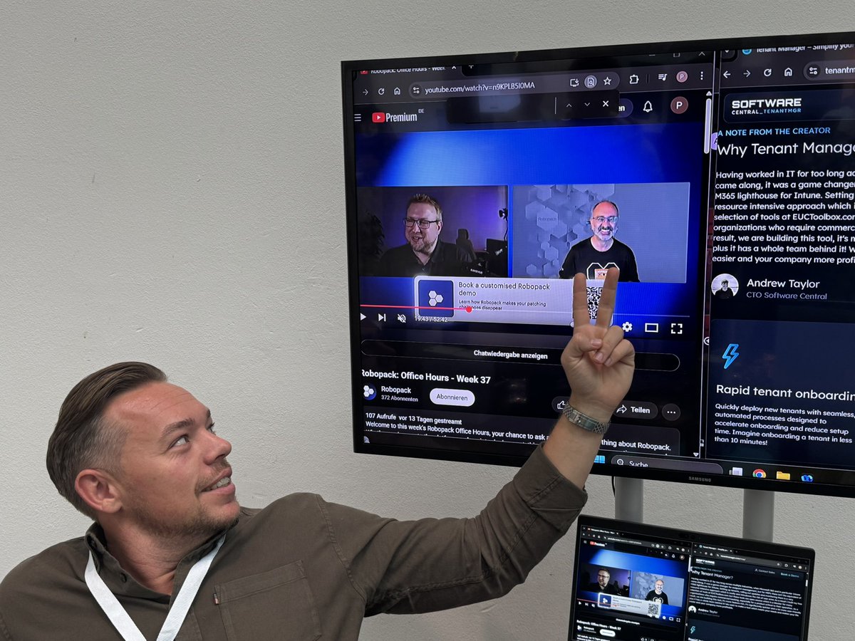 Hoorge's tweet image. “Hey look ma! I’m on TV!” 🤣😅😂

#Robopack #ITpros @_Robopack #MSIntune #WPninjas