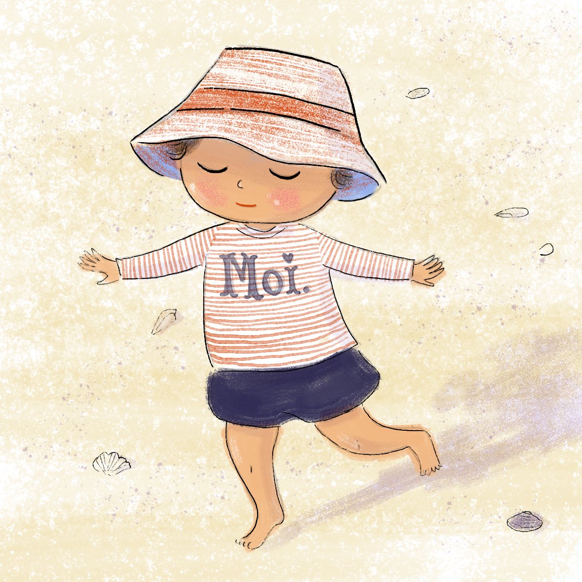 Beach baby ☀️👶 #violetlemay #illustration #illustrator #amwriting #kidlit #kidlitart #mbartists