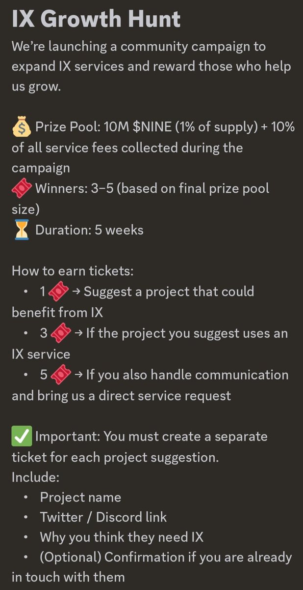 We’re giving back to the community 💚
Bring projects to IX and get rewarded.

👇