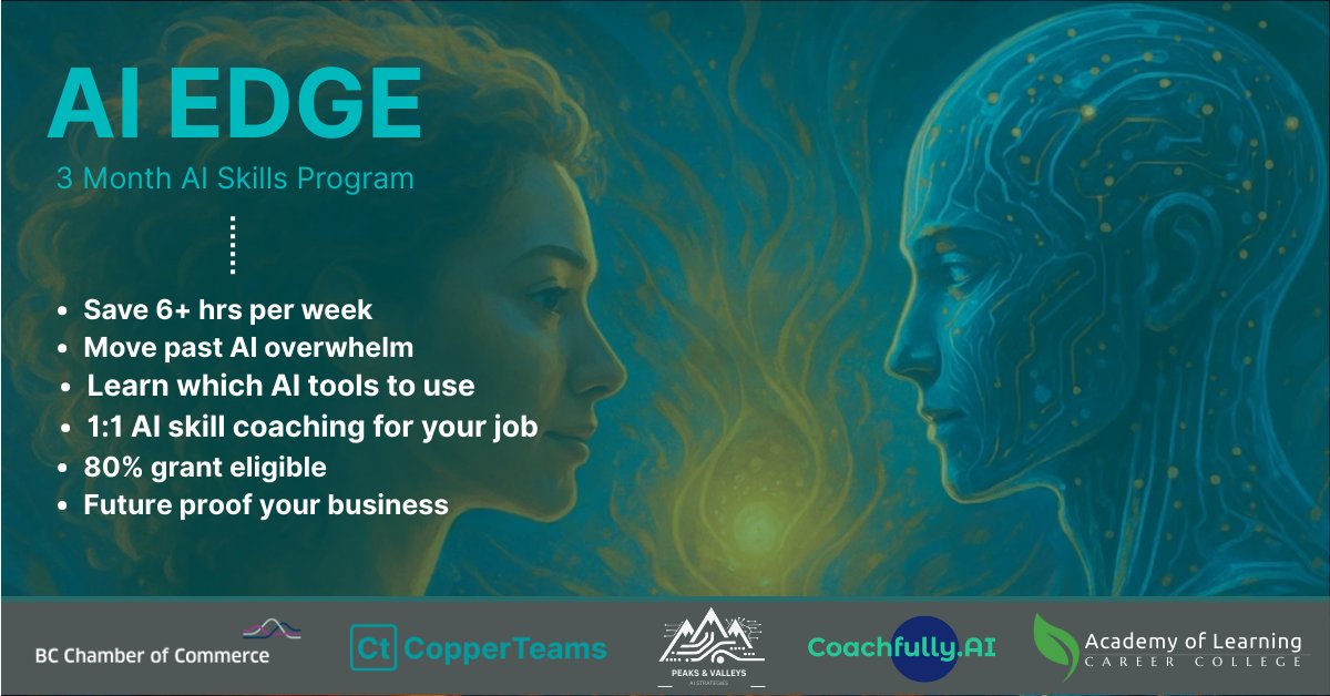 bcchamberofcom's tweet image. Save 6+ hours/week with AI! @CopperTeamsAI + #BCCC help
teams build custom AI tools, streamline workflows, and make AI their most valuable team member. Learn more about the #AIEdgeProgram and apply for a grant today: copperteams.ai/ai-edge-program #AIedge #FutureProofYourBusiness #AI