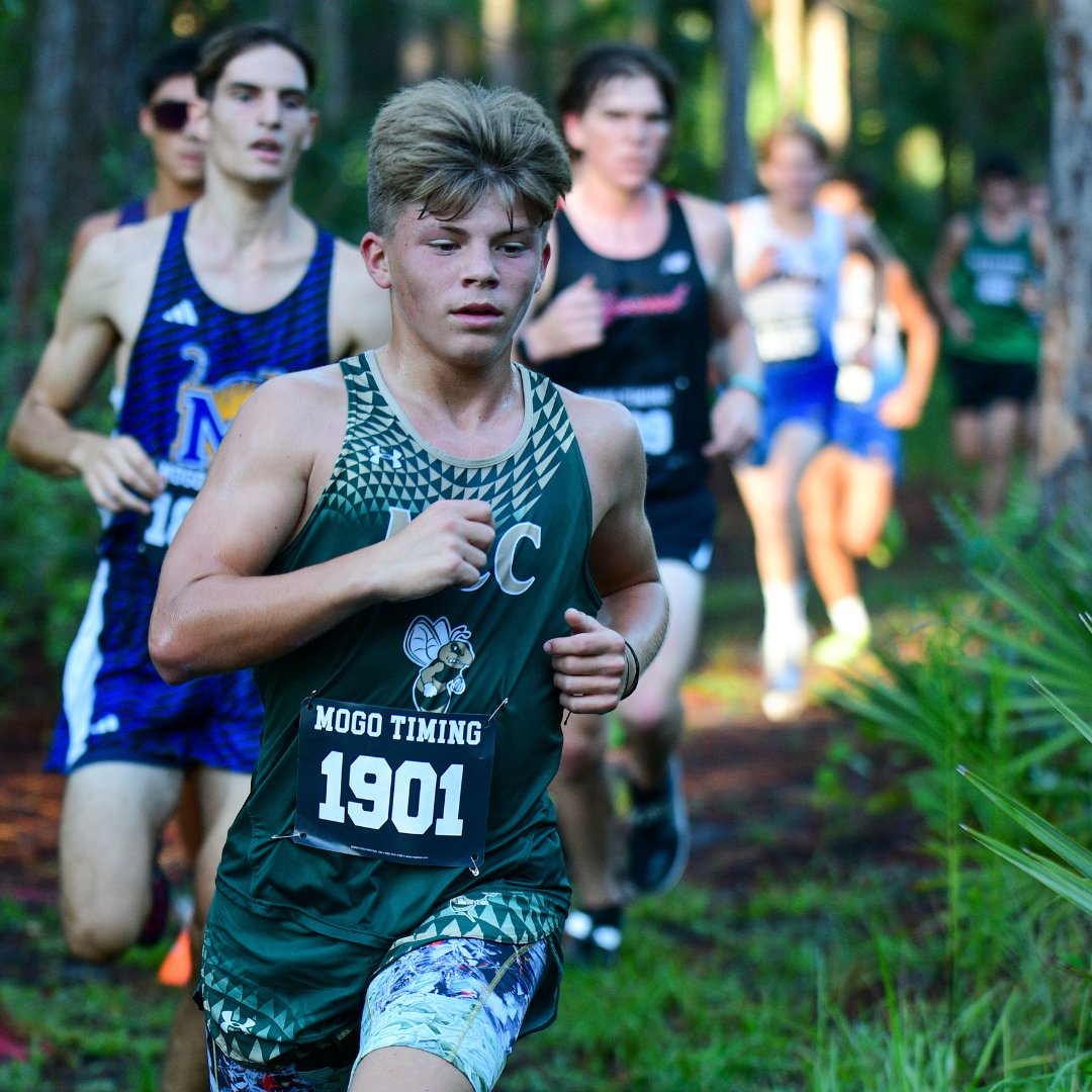 Congratulations to sophomore Gabriel Lastinger for setting the new school record in the 5K for Cross Country.  While at the Rockledge HS Raiders Invitational last week, Gabriel ran a 17:41.8 in the 5K.  His time placed him 23rd out of 88 runners. #mcchustlers
