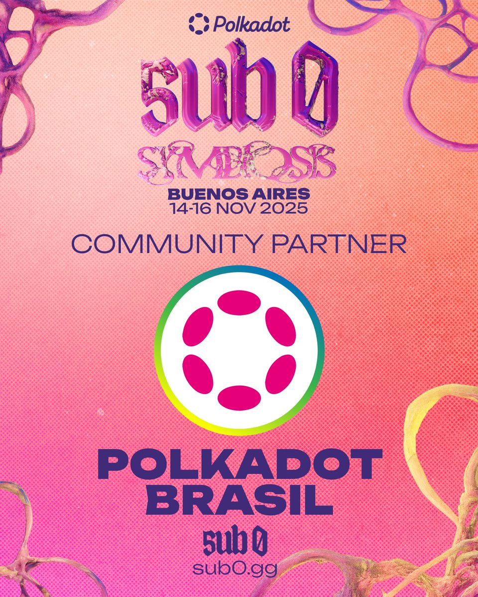 Polkadot Brazil is a community partner of <a href="/Polkadotsub0/">sub0</a> It will take place from November 14th to 16th in Buenos Aires, Argentina! 

We invite the Brazilian community to attend the event from <a href="/Polkadot/">Polkadot</a> !

Congrats <a href="/DotLatam47012/">Dot Latam Team</a> <a href="/joinwebzero/">WebZero 🔜 sub0, Buenos Aires 🇦🇷</a>