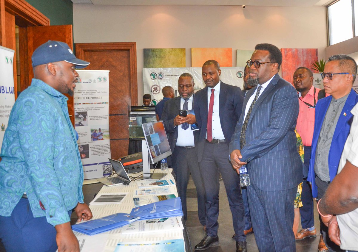 SADC_News's tweet photo. #SADC convened a dissemination event in Zambia, on 24 Sept 2025 for the PROFISHBLUE Project to highlight the project’s achievements in strengthening fisheries and aquaculture governance, contributing to food security, jobs, and intra-regional trade. @EliasMagosi @AngeleMakombo https://t.co/d3P66xAOdS