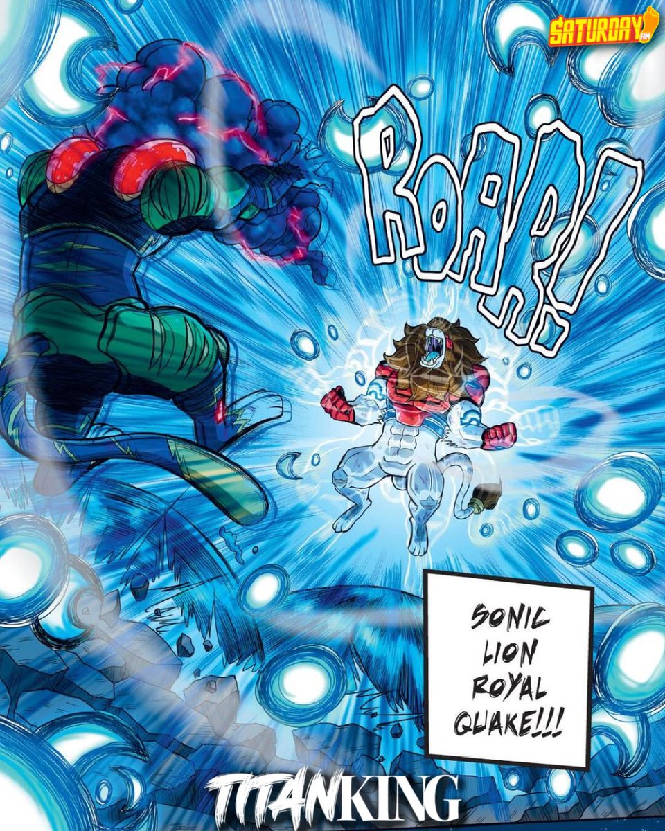 Saturday AM's TITAN KING VOL 3 IS NOW ON KINDLE!

Just in time for HISPANIC HERITAGE MONTH - the hit series about Honduran teen Eli Santos fighting alongside a giant monster in an intergalactic World Cup is teeing up for an epic conclusion.

Created by Tony Dawkins w/ writing